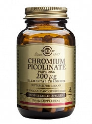 Solgar Chromium Picolinate 200ug 90 Vcapsules