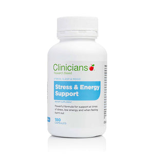 Clinicians Stress & Energy Support 180 Veggie Capsules