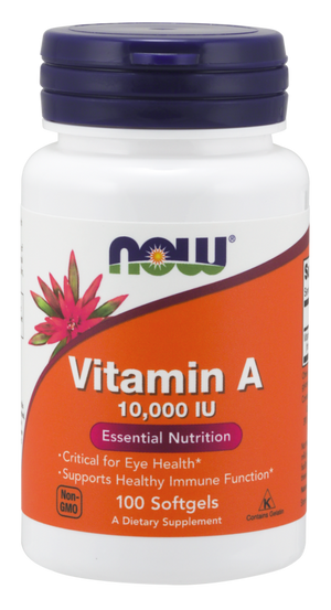 NOW Vitamin A 10,000IU Softgels 100
