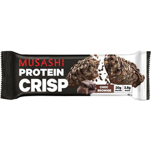 Musashi Protein Crisp Choc Brownie Bar 60g (20g Protein)