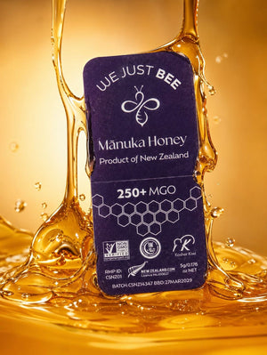 We Just Bee Manuka Honey Snap packs 250+ MGO (Individuals) 5g