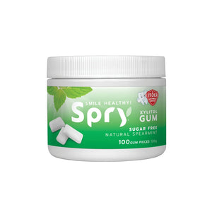 Spry Sugar-free Chewing Gum Spearmint 100's