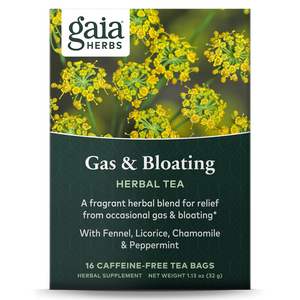 *Gaia Herbs Gas and Bloating Tea 16 Tea bags