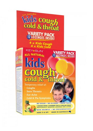 Kids Homeopathic Cough Lollipops Multi flavour 12's