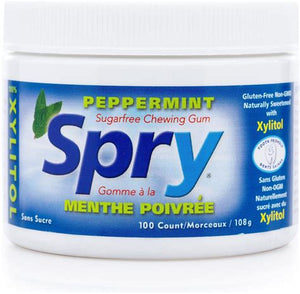 Spry Sugar-free Chewing Gum Pepermint 100's