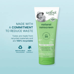 Wotnot Natural Sunscreen for Baby SPF30+ 100g