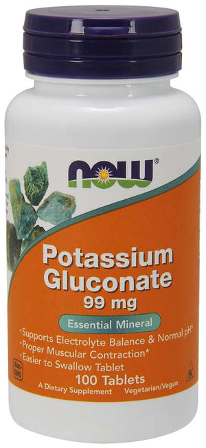 NOW Potassium Gluconate 100Tabs