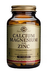 Solgar Calcium Magnesium + Zinc 100 Tablets