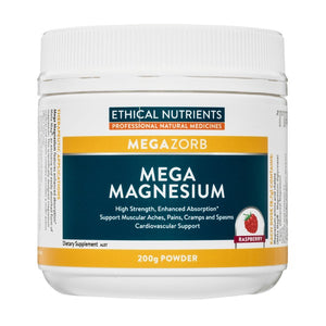Ethical Nutrients Mega Magnesium Raspberry Powder 200g